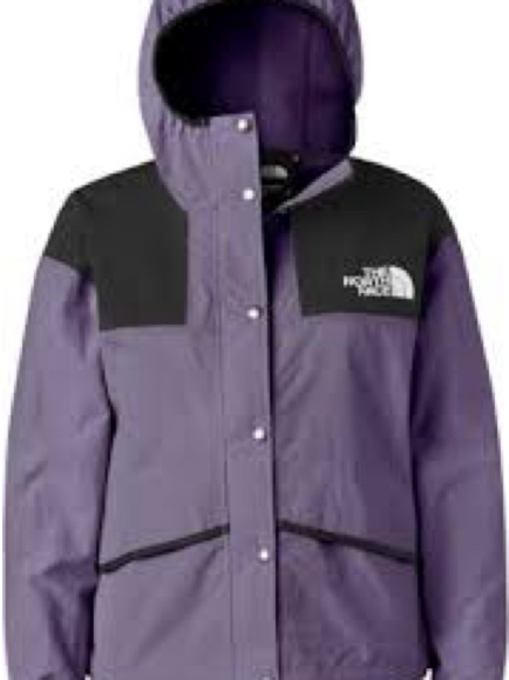 The North Face Women's 86 Windbreaker -Hooded Shell Jacket in Lavender and Black